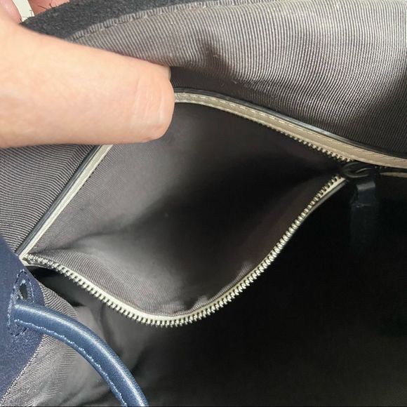 Rag & Bone navy leather backpack main image 12